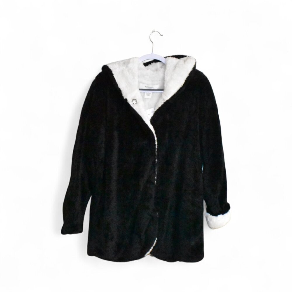 Workshop Republic Clothing Faux Fur Fluffy Cozy Oversized Winter Coat Size L